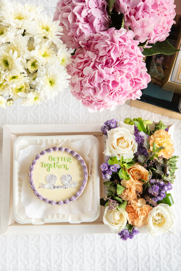 Bento cake with Flowers - Better Together